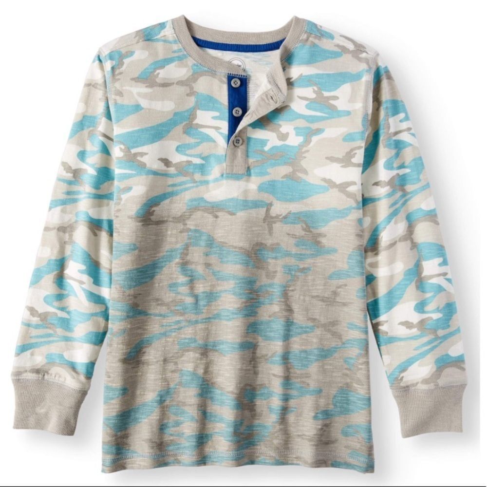 🔑5/$30 Wonder Nation Boys Camo Shirt Small 6-7